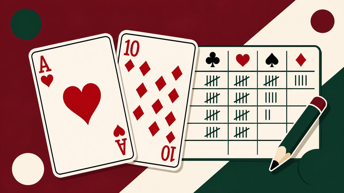 Aas van Harten en Tien van Ruiten naast een scoreblad — uitleg van de puntentelling bij klaverjassen